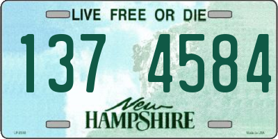 NH license plate 1374584
