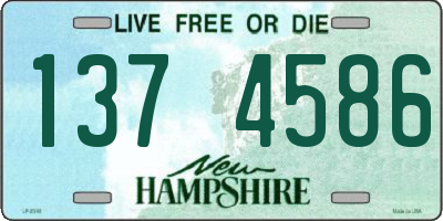 NH license plate 1374586