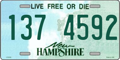 NH license plate 1374592