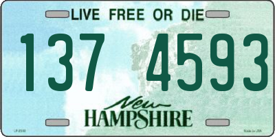 NH license plate 1374593