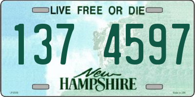 NH license plate 1374597