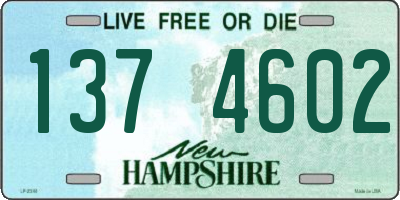 NH license plate 1374602
