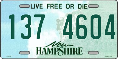 NH license plate 1374604