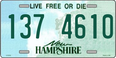 NH license plate 1374610