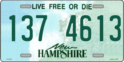 NH license plate 1374613