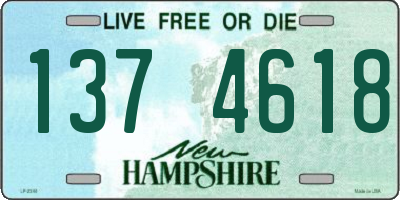 NH license plate 1374618