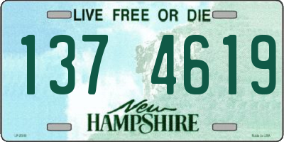 NH license plate 1374619