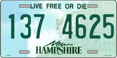 NH license plate 1374625