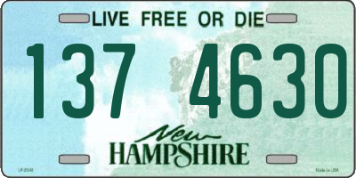 NH license plate 1374630