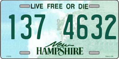 NH license plate 1374632