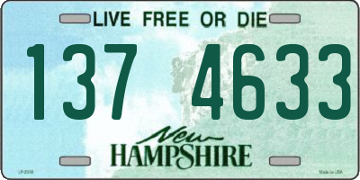 NH license plate 1374633