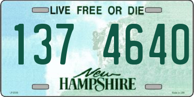 NH license plate 1374640