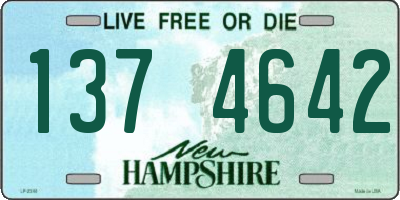 NH license plate 1374642