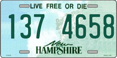 NH license plate 1374658