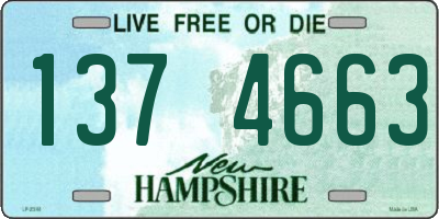 NH license plate 1374663