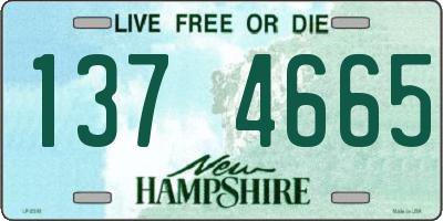 NH license plate 1374665