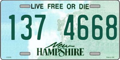 NH license plate 1374668