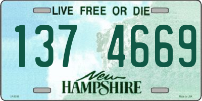 NH license plate 1374669