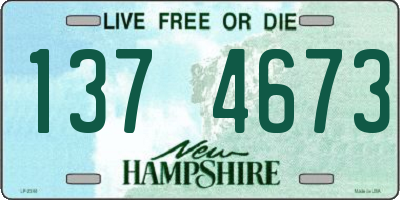NH license plate 1374673