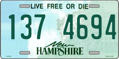 NH license plate 1374694