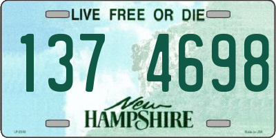 NH license plate 1374698