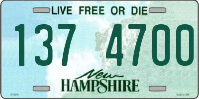 NH license plate 1374700