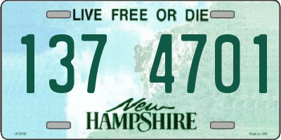 NH license plate 1374701