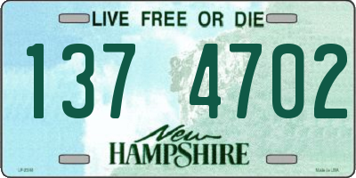 NH license plate 1374702