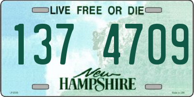 NH license plate 1374709