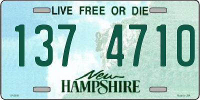 NH license plate 1374710
