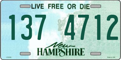 NH license plate 1374712