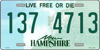 NH license plate 1374713