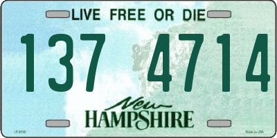 NH license plate 1374714