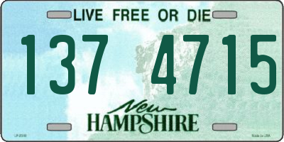 NH license plate 1374715