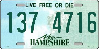 NH license plate 1374716