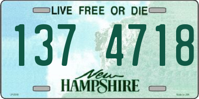 NH license plate 1374718