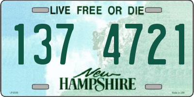 NH license plate 1374721