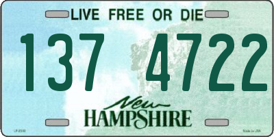 NH license plate 1374722