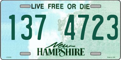 NH license plate 1374723