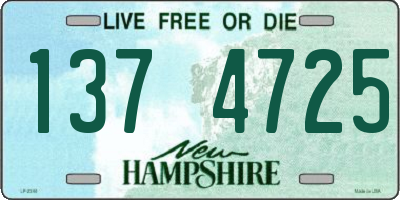 NH license plate 1374725