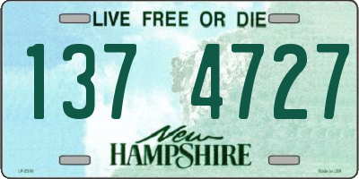 NH license plate 1374727