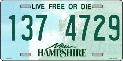 NH license plate 1374729