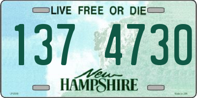 NH license plate 1374730