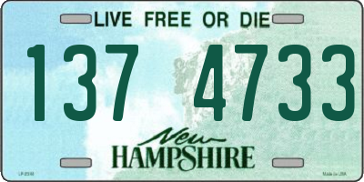 NH license plate 1374733