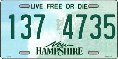 NH license plate 1374735