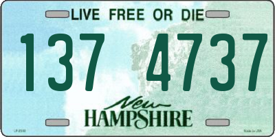NH license plate 1374737