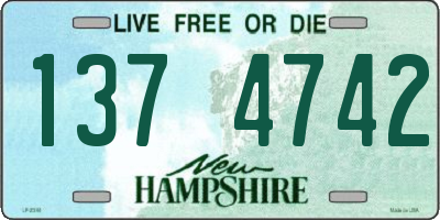 NH license plate 1374742