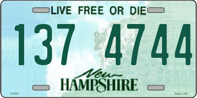 NH license plate 1374744