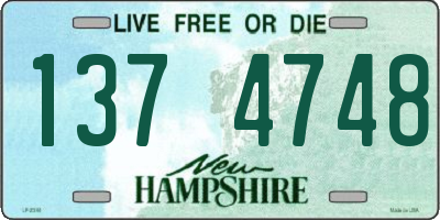 NH license plate 1374748