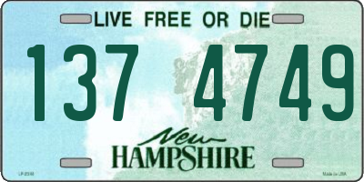 NH license plate 1374749